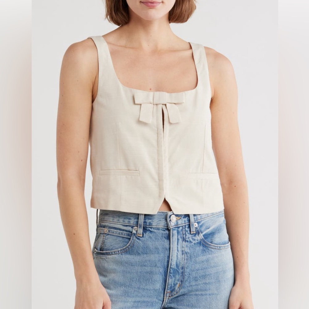 Vigoss Bow Vest Top XS NWT